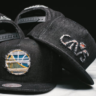 LAPSTONE & HAMMER x MITCHELL & NESS “BLACK DESTRUCTED DENIM”