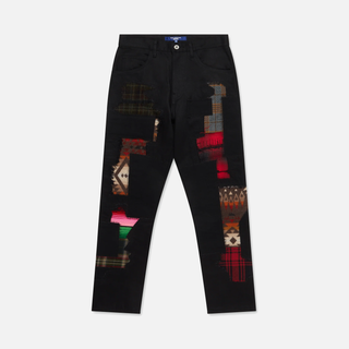 JUNYA WATANABE PENDLETON PATCHWORK DENIM - BLACK