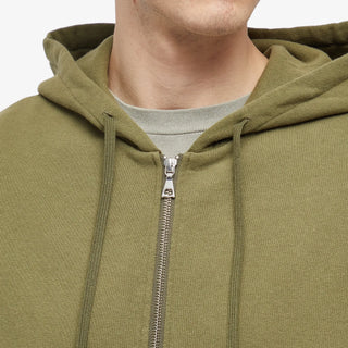 QUILTED FULL-ZIP - OLIVE