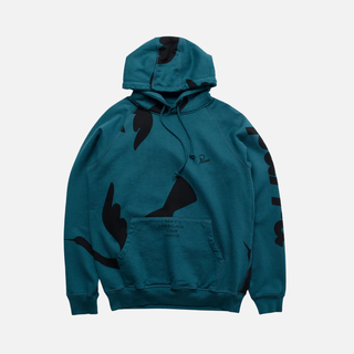 CLIPPED WINGS HOODED SWEATSHIRT - DEEP SEA GREEN