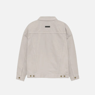 ESSENTIALS DENIM JACKET - SILVER CLOUD