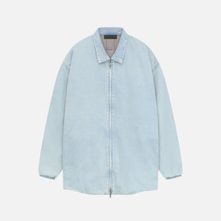 ESSENTIALS FILLED SHIRT JACKET - LIGHT WASH DENIM