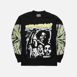 BOB MARLEY PUNK LONGSLEEVE T-SHIRT - BLACK