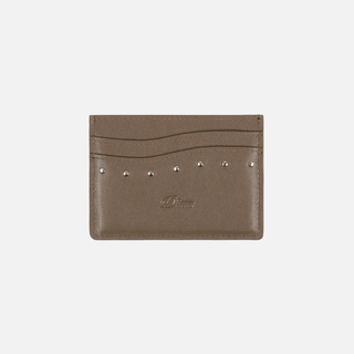 STUDDED CARDHOLDER - BROWN