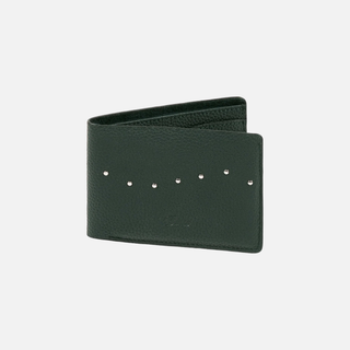 STUDDED BIFOLD WALLET - FOREST