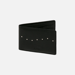 STUDDED BIFOLD WALLET - BLACK