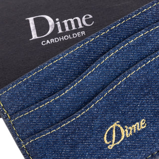 CURSIVE CARDHOLDER - INDIGO DENIM