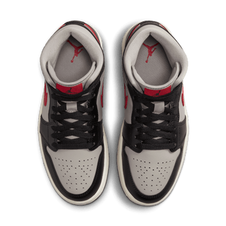 WMNS AIR JORDAN 1 MID - BLACK / RED / SAIL