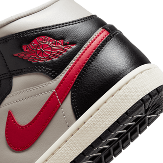 WMNS AIR JORDAN 1 MID - BLACK / RED / SAIL