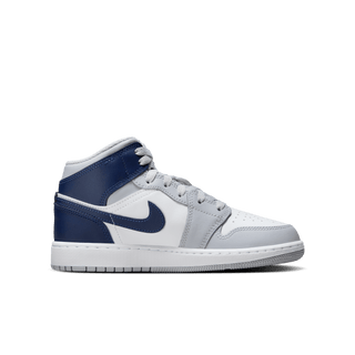 AIR JORDAN 1 MID (GS) - WOLF GREY / MIDNIGHT NAY