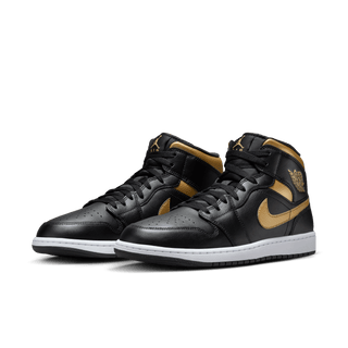 AIR JORDAN 1 MID - BLACK / METALLIC GOLD