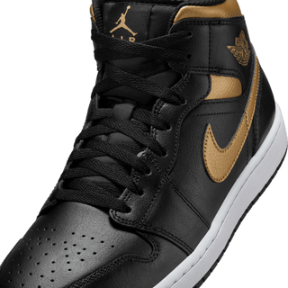 AIR JORDAN 1 MID - BLACK / METALLIC GOLD