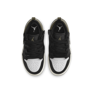 JORDAN 1 LOW ALT (PS) - BLACK / WHITE / MEDIUM OLIVE