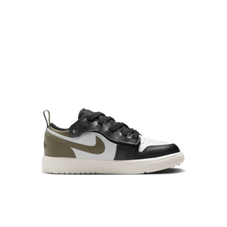 JORDAN 1 LOW ALT (PS) - BLACK / WHITE / MEDIUM OLIVE