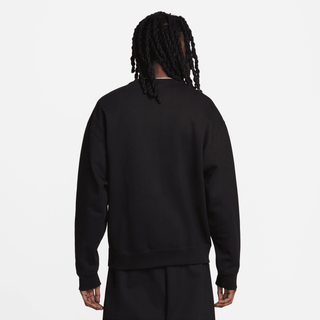 NIKE SOLO SWOOSH FLEECE CREW- BLACK