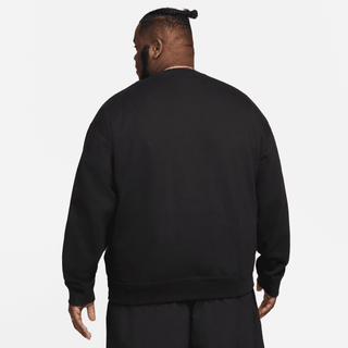 NIKE SOLO SWOOSH FLEECE CREW- BLACK