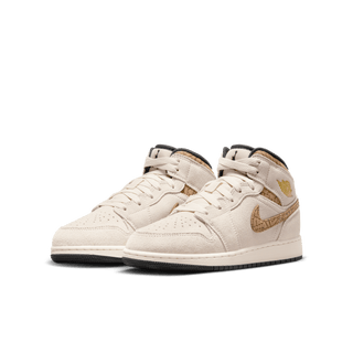 AIR JORDAN 1 MID SE (GS) - LIGHT OREWOOD BROWN