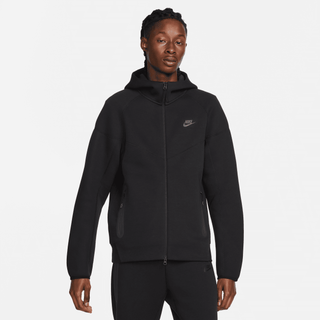 TECH FLEECE FULL-ZIP HOODIE - BLACK