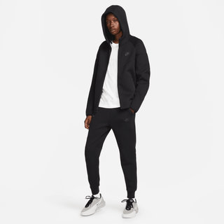 TECH FLEECE FULL-ZIP HOODIE - BLACK