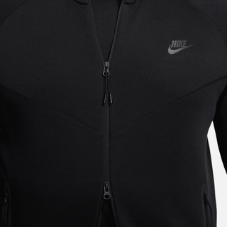 TECH FLEECE FULL-ZIP HOODIE - BLACK