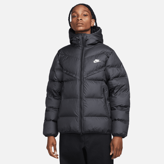 NIKE WINDRUNNER PRIMALOFT HOODED PUFFER JACKET- BLACK