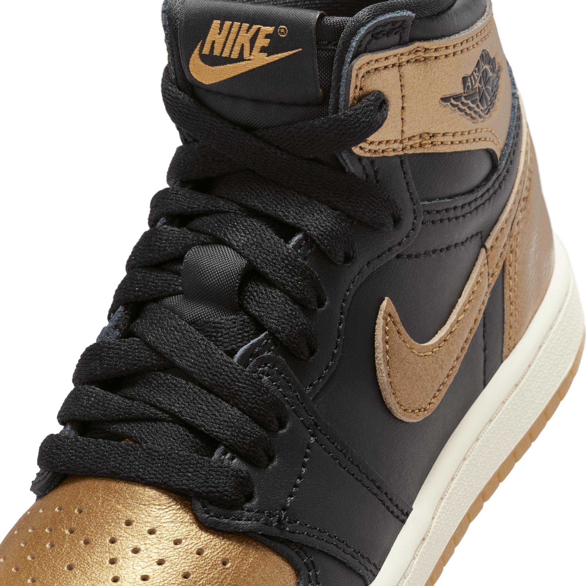 JORDAN 1 RETRO HIGH OG (PS) "BLACK / METALLIC GOLD"