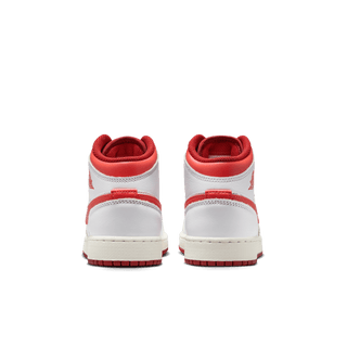 AIR JORDAN 1 MID SE (GS) - WHITE / LOBSTER