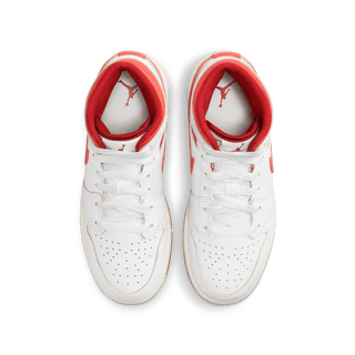 AIR JORDAN 1 MID SE (GS) - WHITE / LOBSTER