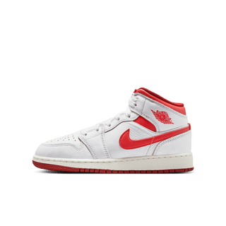 AIR JORDAN 1 MID SE (GS) - WHITE / LOBSTER