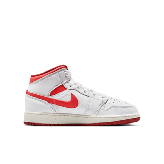 AIR JORDAN 1 MID SE (GS) - WHITE / LOBSTER