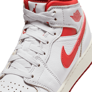 AIR JORDAN 1 MID SE (GS) - WHITE / LOBSTER