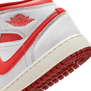 AIR JORDAN 1 MID SE (GS) - WHITE / LOBSTER