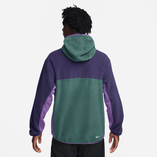 NIKE ACG WOLF TREE POLLOVER HOODIE - DEEP JUNGLE / PURPLE INK