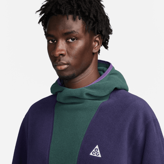 NIKE ACG WOLF TREE POLLOVER HOODIE - DEEP JUNGLE / PURPLE INK