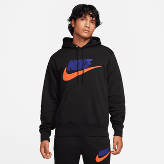 NIKE CLUB FLEECE PULLOVER HOODIE- BLACK