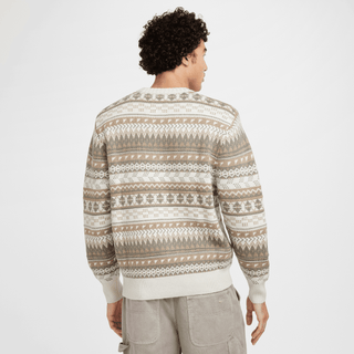 NIKE LIFE FAIR ASLE SWOOSH SWEATER- LIGHT OREWOOD BROWN/ SAIL