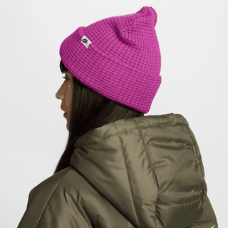 NIKE PEAK WAFFLE KNIT BEANIE- HOT FUCHSIA