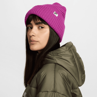 NIKE PEAK WAFFLE KNIT BEANIE- HOT FUCHSIA