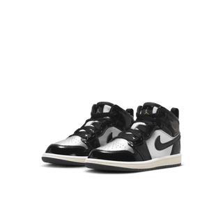 JORDAN 1 MID SE (PS) - BLACK / METALLIC SILVER / METALLIC GOLD