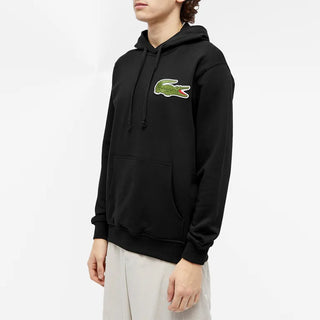 CDG X LACOSTE CROC HOODIE - BLACK