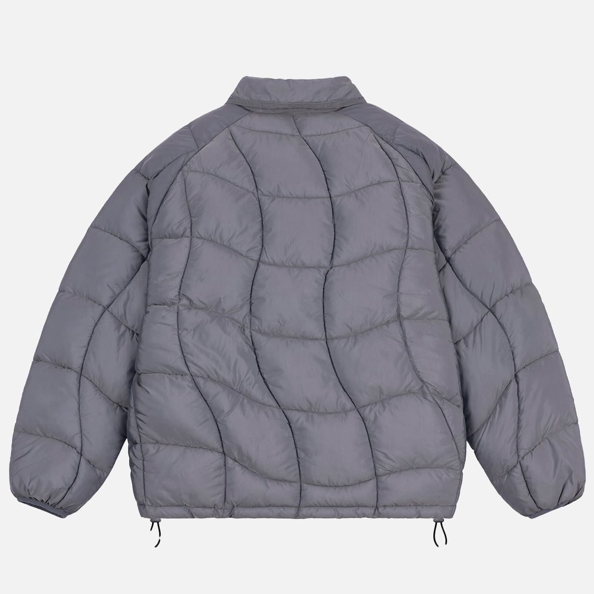 Midweight Wave Puffer Jacket - Silver Grey L