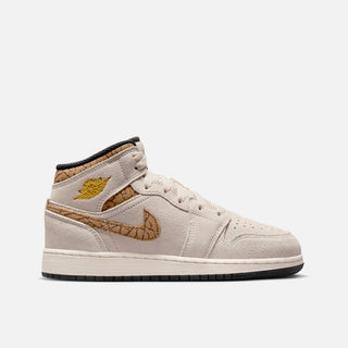 AIR JORDAN 1 MID SE (GS) - LIGHT OREWOOD BROWN