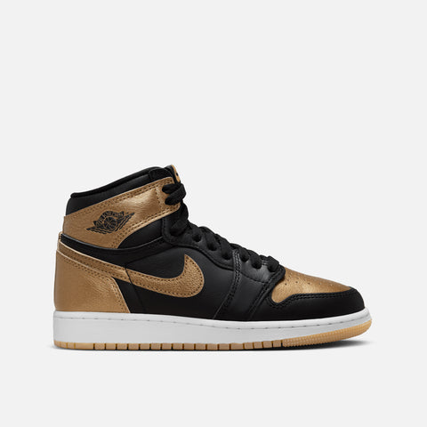 AIR JORDAN 1 RETRO HIGH OG (GS) "BLACK / METALLIC GOLD"