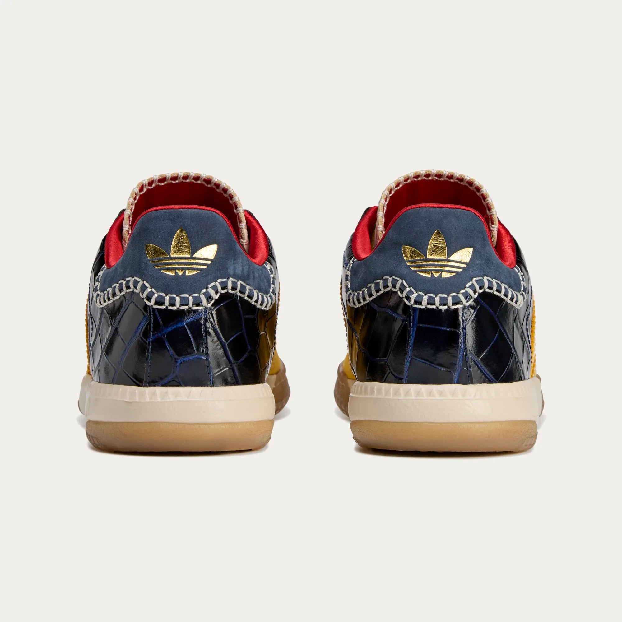 WALES BONNER X ADIDAS MILLENNIUM SAMBA - ST FADE GOLD / COLLEGIATE NAVY