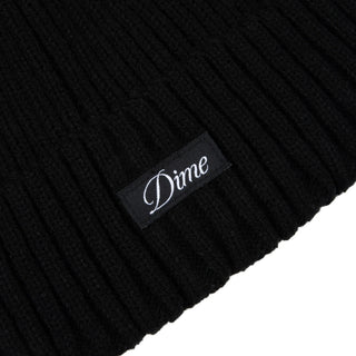 CURSIVE FOLD BEANIE - BLACK