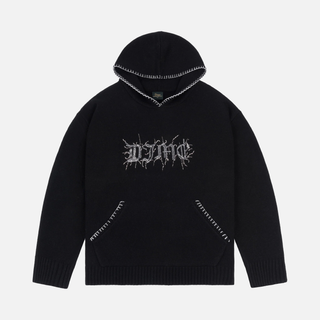 HARDCORE WOOL HOODIE - VINTAGE BLACK