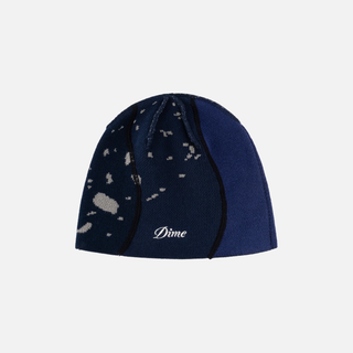 REVERSE STITCH SKULLY BEANIE - NAVY