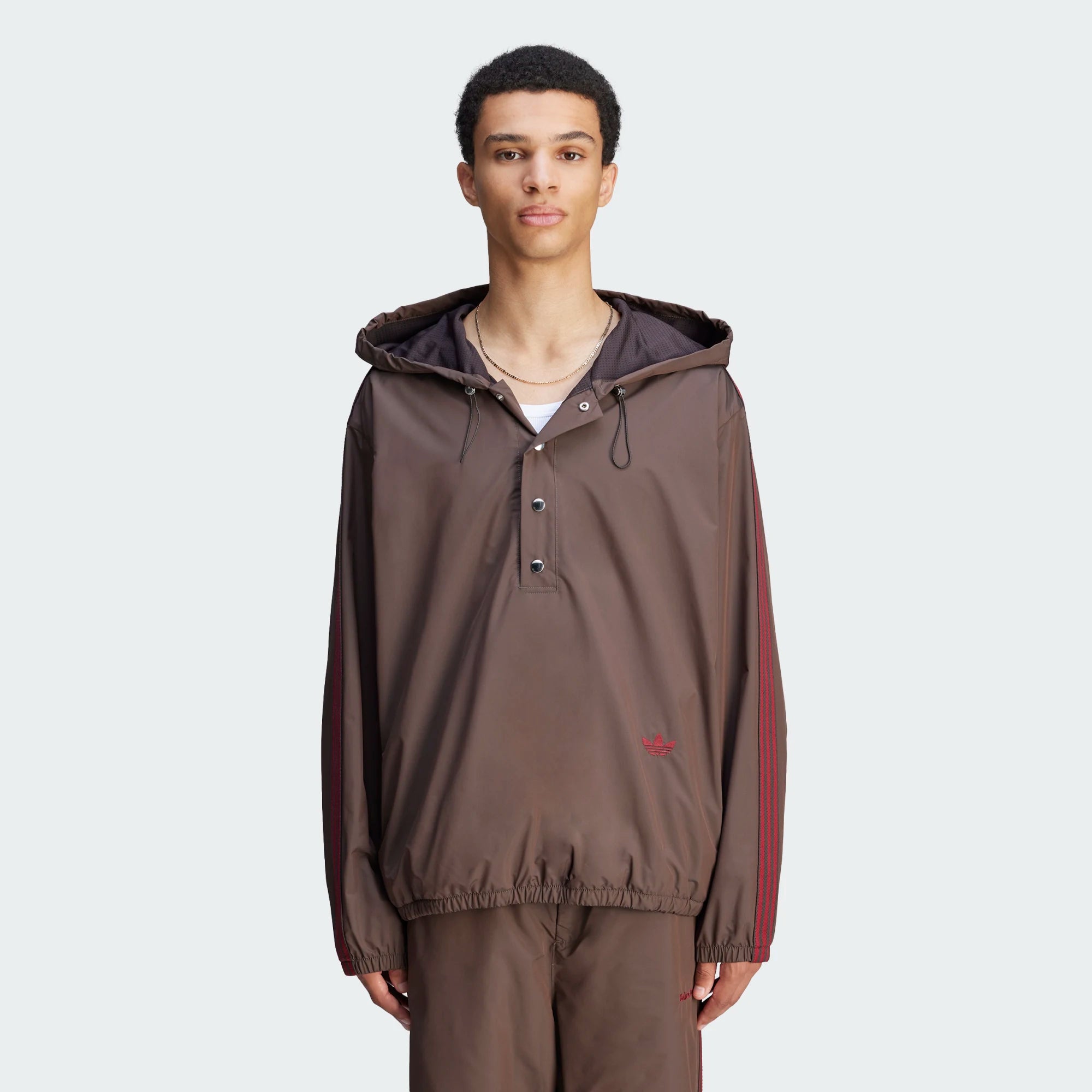 WALES BONNER X ADIDAS NYLON ANORAK - NIGHT BROWN