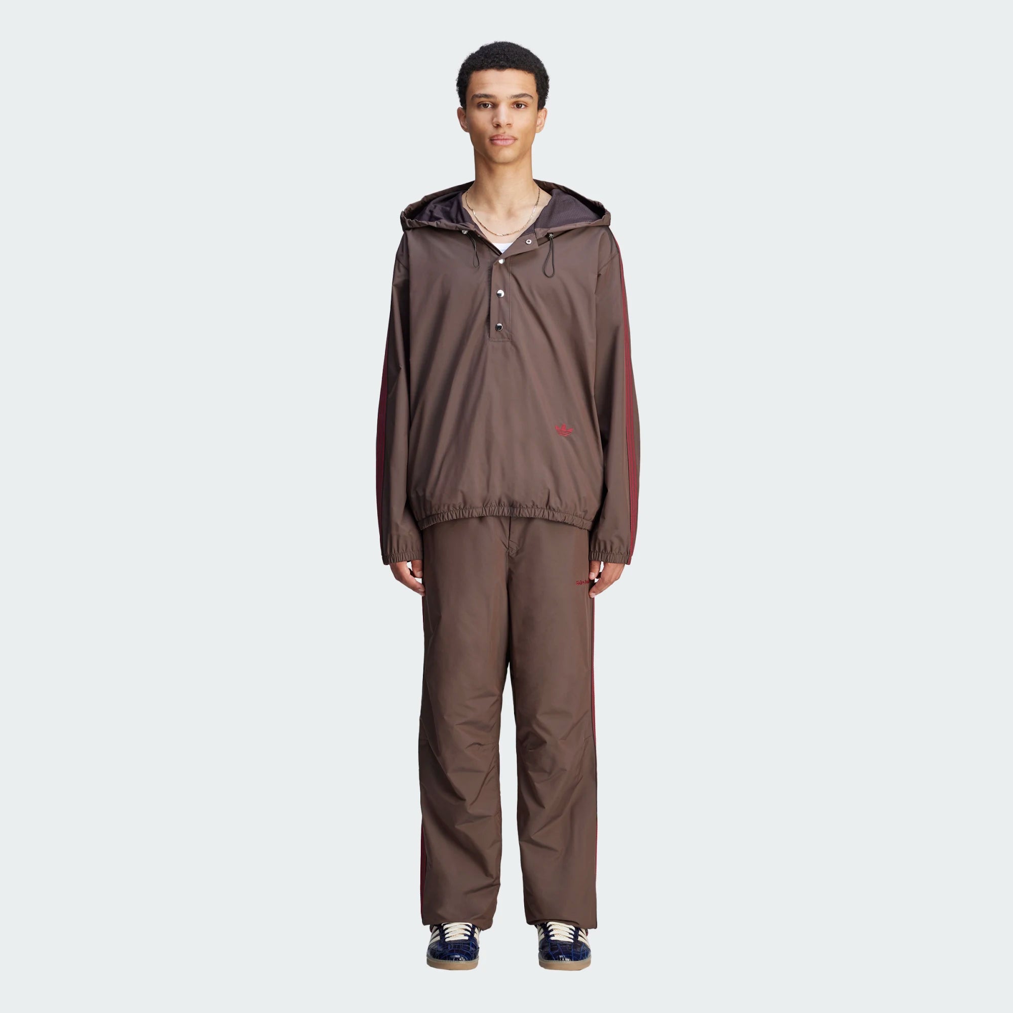 WALES BONNER X ADIDAS NYLON TRACK PANT - NIGHT BROWN