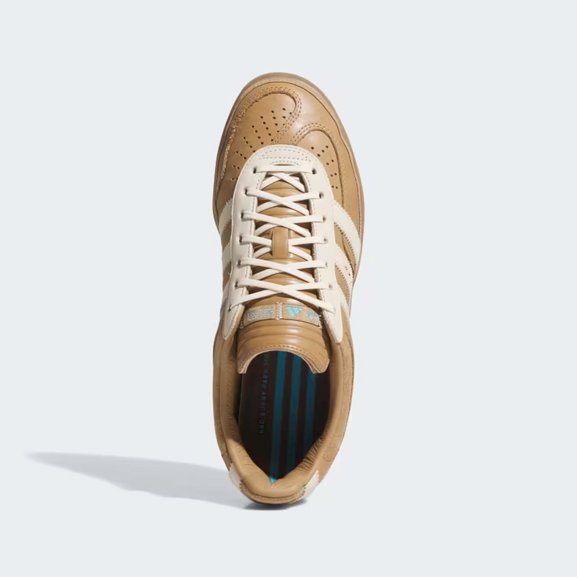 BAD BUNNY X LEO MESSI X ADIDAS GAZELLE INDOOR - CARDBOARD / CREAM WHITE / WILD BROWN